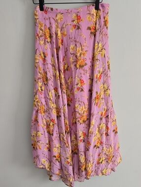 Anthropologie Lavender Floral Maxi Skirt Size 4
